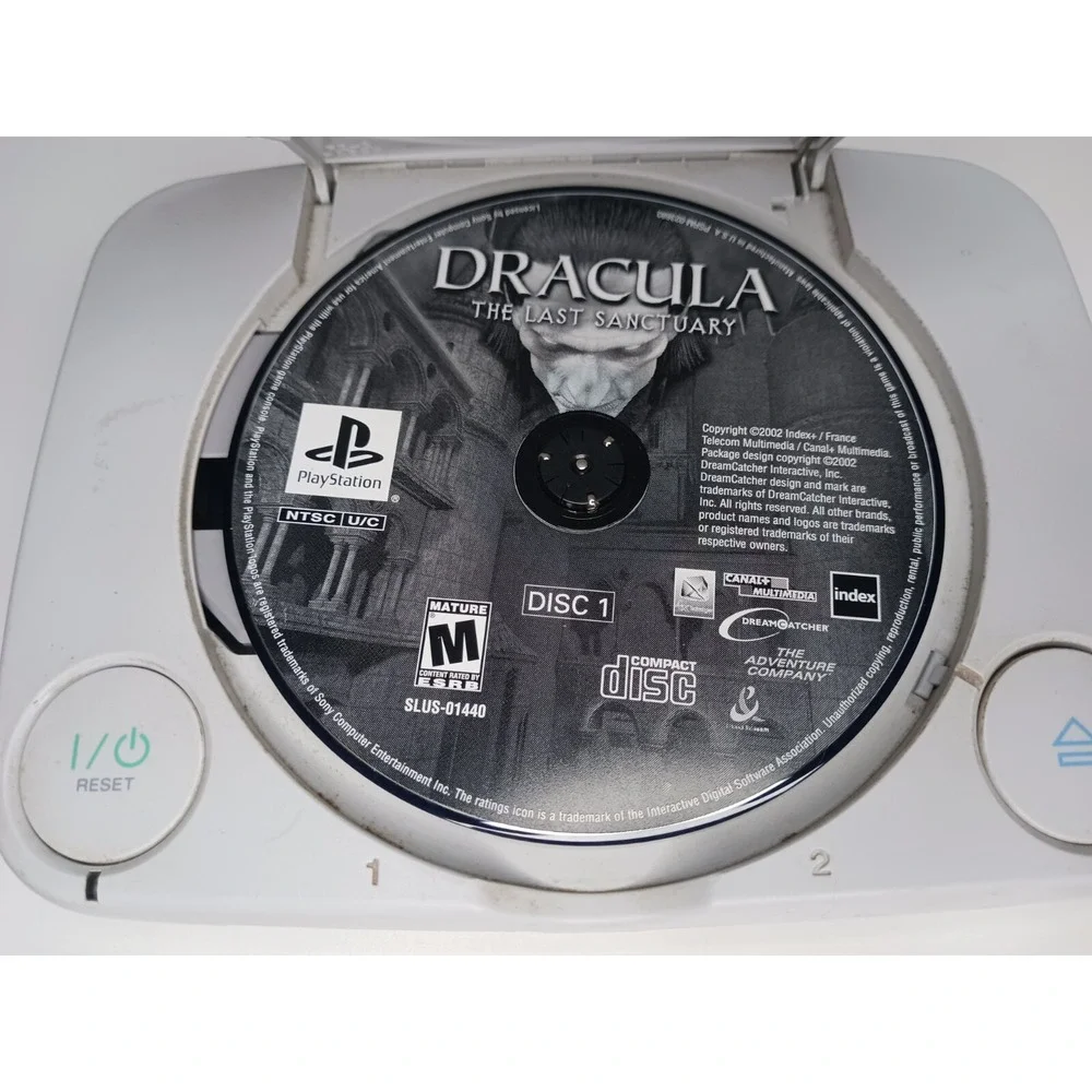 Sony Playstation PS One Video Game Console-Dracula Last Sanctuary-2 Controllers